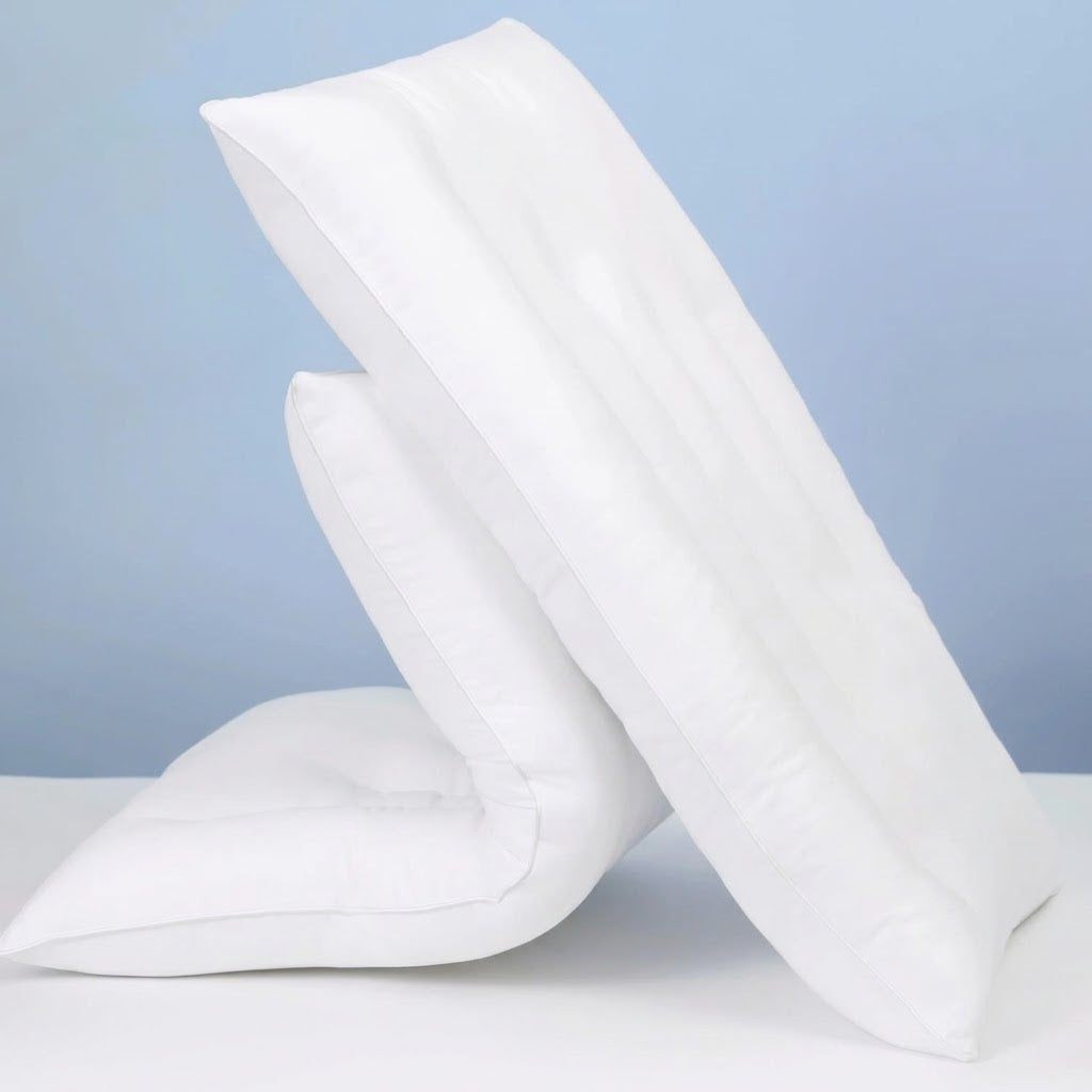 Pure Cotton Low Loft Pillow – Thin Flat Pillow for Stomach & Back Sleepers