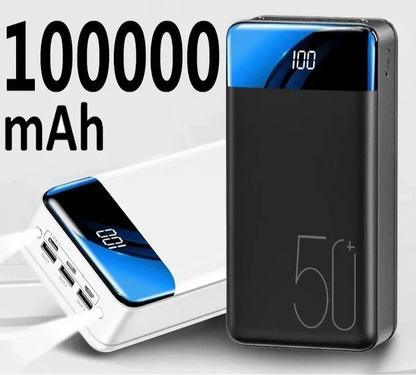 100,000mAh Ultra-Capacity Power Bank with Rapid Charging – Portable Power Solution for Phones, Tablets & Laptops