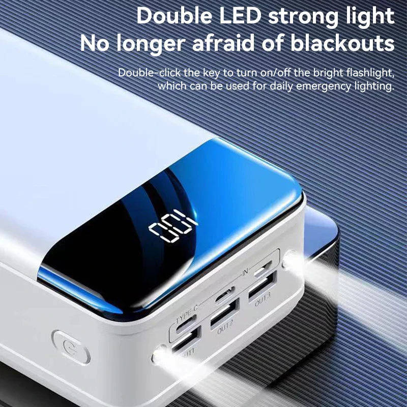 100,000mAh Ultra-Capacity Power Bank with Rapid Charging – Portable Power Solution for Phones, Tablets & Laptops