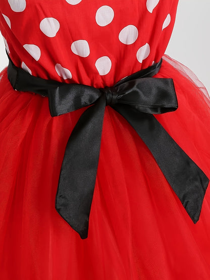 Girls Tulle Halloween Mouse Costume Dress | Polka Dot Mini