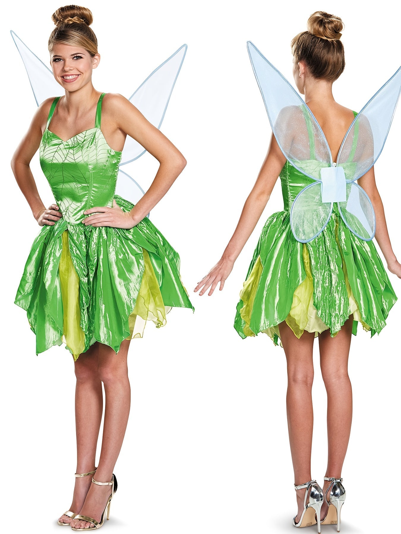 Women Fairy Winged Halloween Costume Dress | Mini Sleeveless