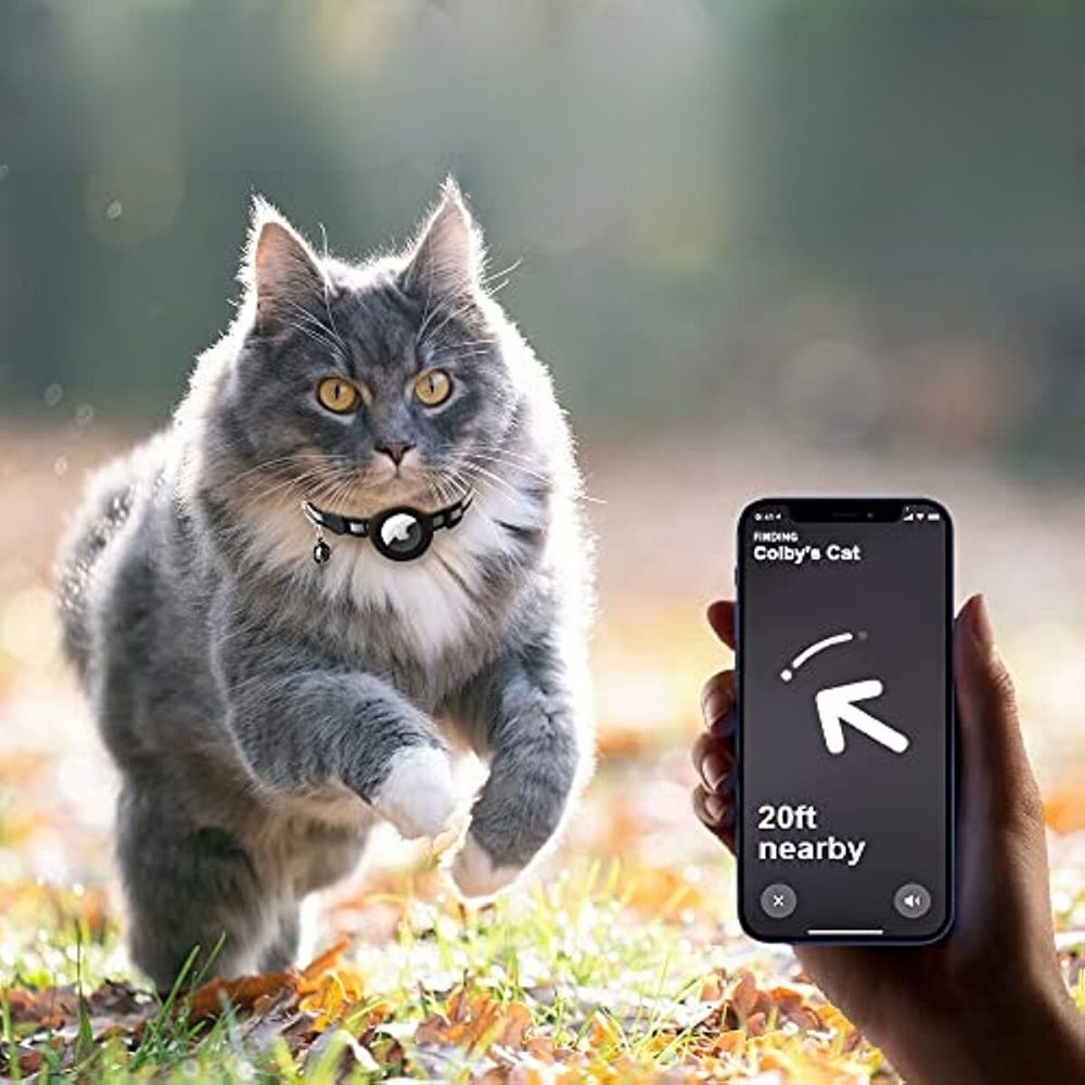 Cat GPS Tracker Collar – Reflective Design with Quick Release for Safe Night Tracking