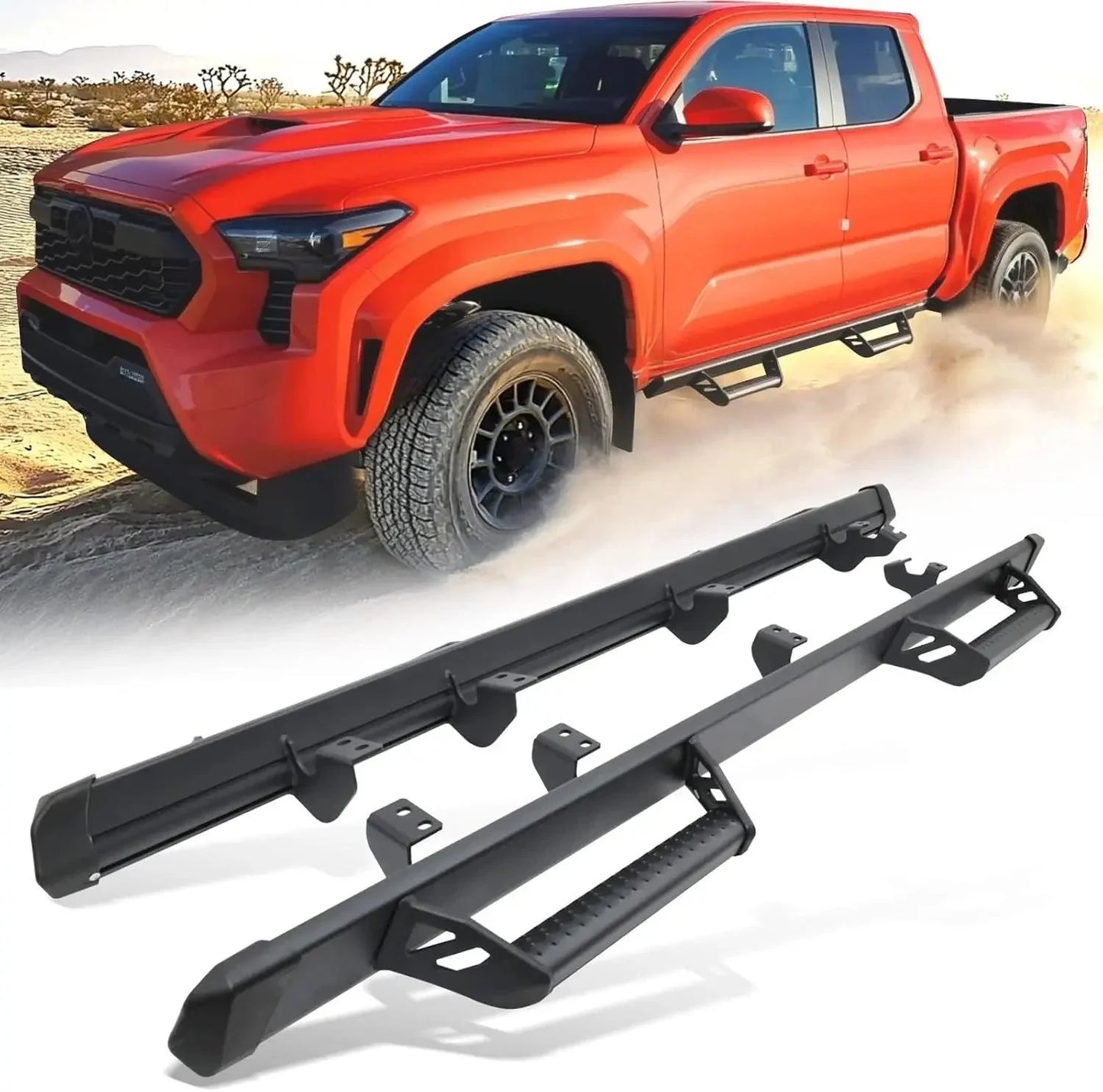 TRUMGETA 600 lbs Drop Down Running Boards for 2024 2025 Toyota Tacoma Double Cab & Hybrid