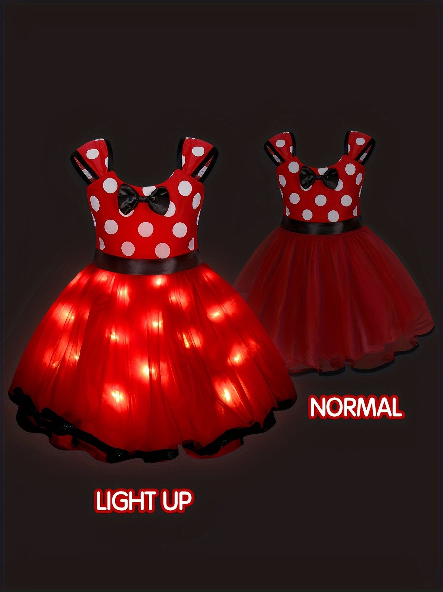 Girls Light-Up Halloween Mouse Costume Dress | Mini