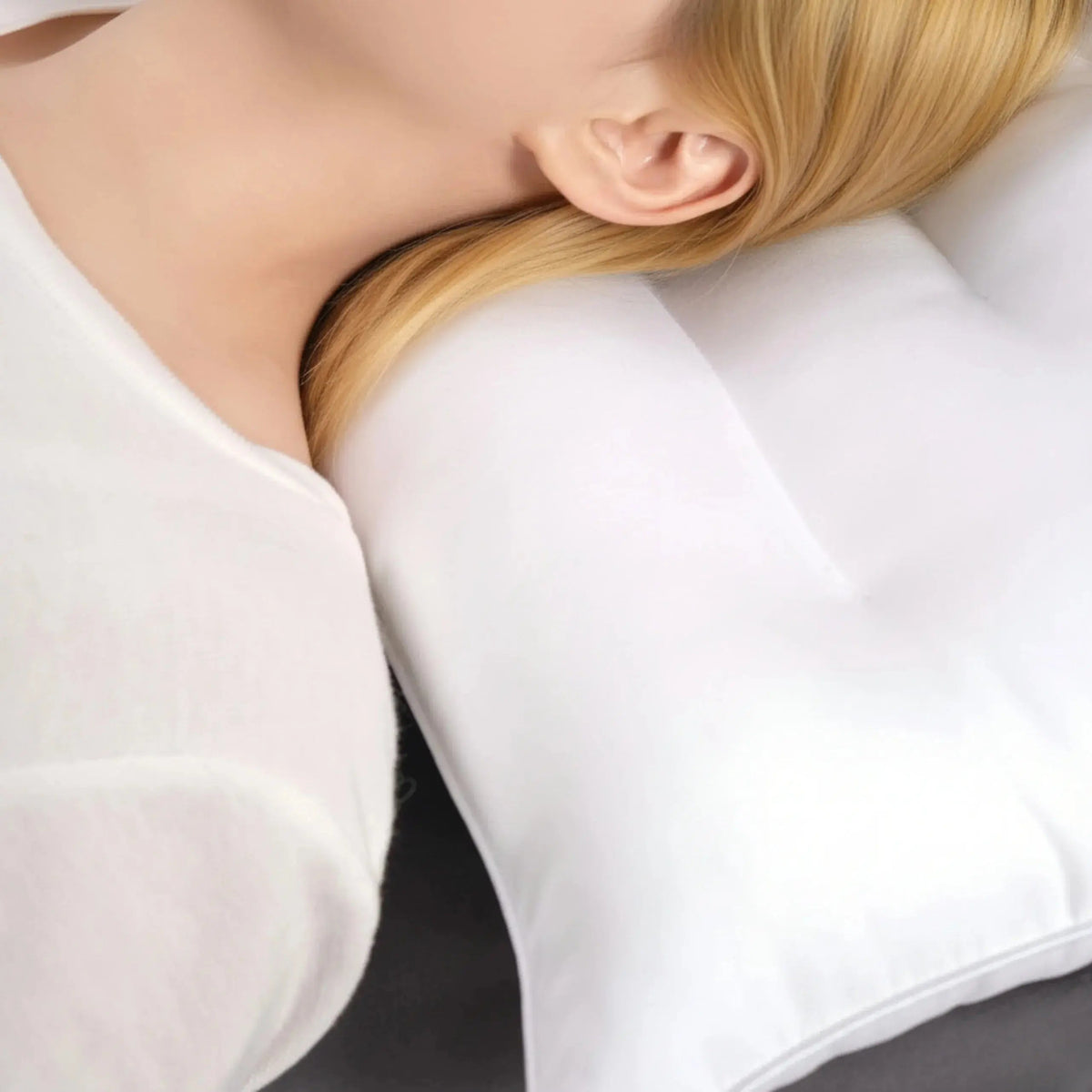Pure Cotton Low Loft Pillow – Thin Flat Pillow for Stomach & Back Sleepers