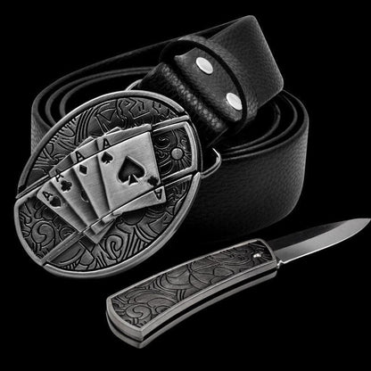 Self Defense Belt Alloy Buckle Belt: Fashion Men's Belt