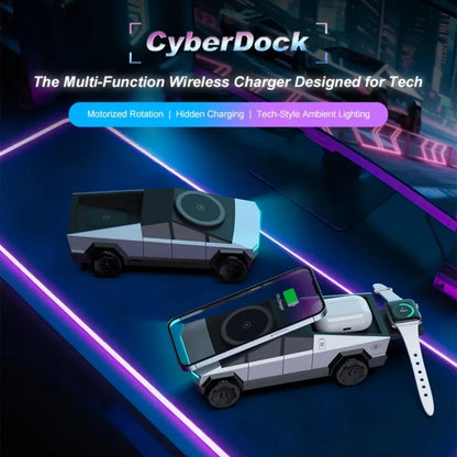 3 in 1 Charging Station Cybertruck Wireless Charger For Phone Watch Airpods