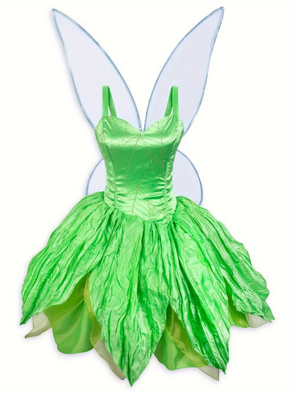Women Fairy Winged Halloween Costume Dress | Mini Sleeveless