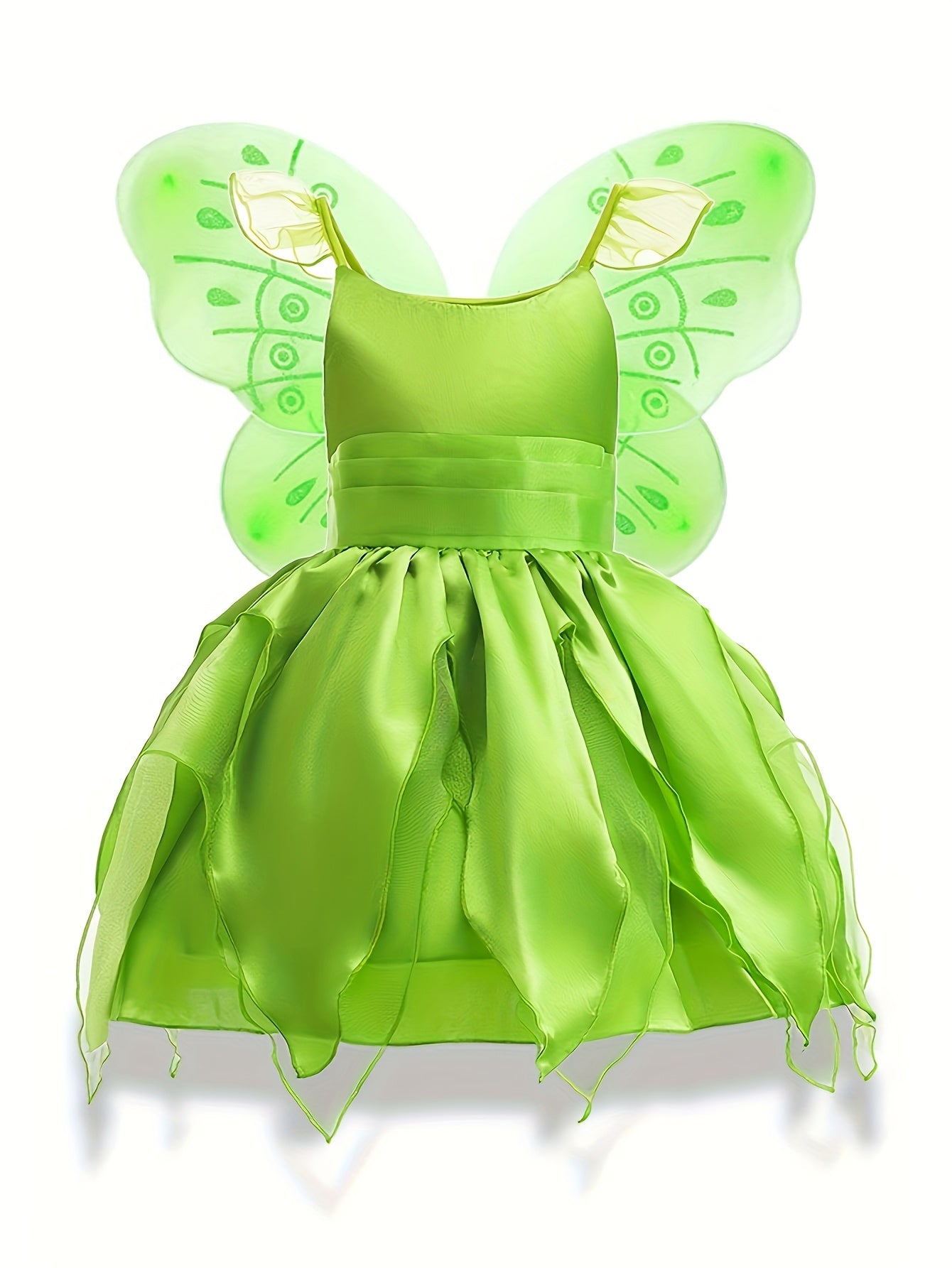 Girls Magical Fairy Halloween Costume Dress | Sleeveless Wings