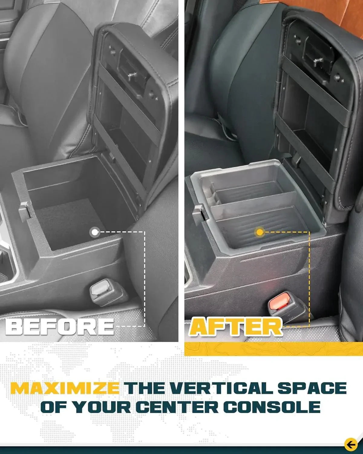 TRUMGETA Center Console Organizer Tray for 2024 2025 Toyota Tacoma