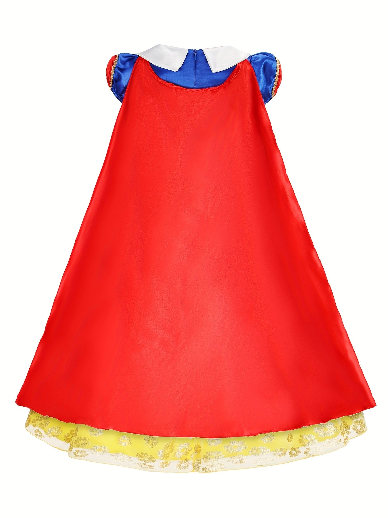 Girls Halloween Princes Snow Costume Dress | Puffy Sleeves Maxi