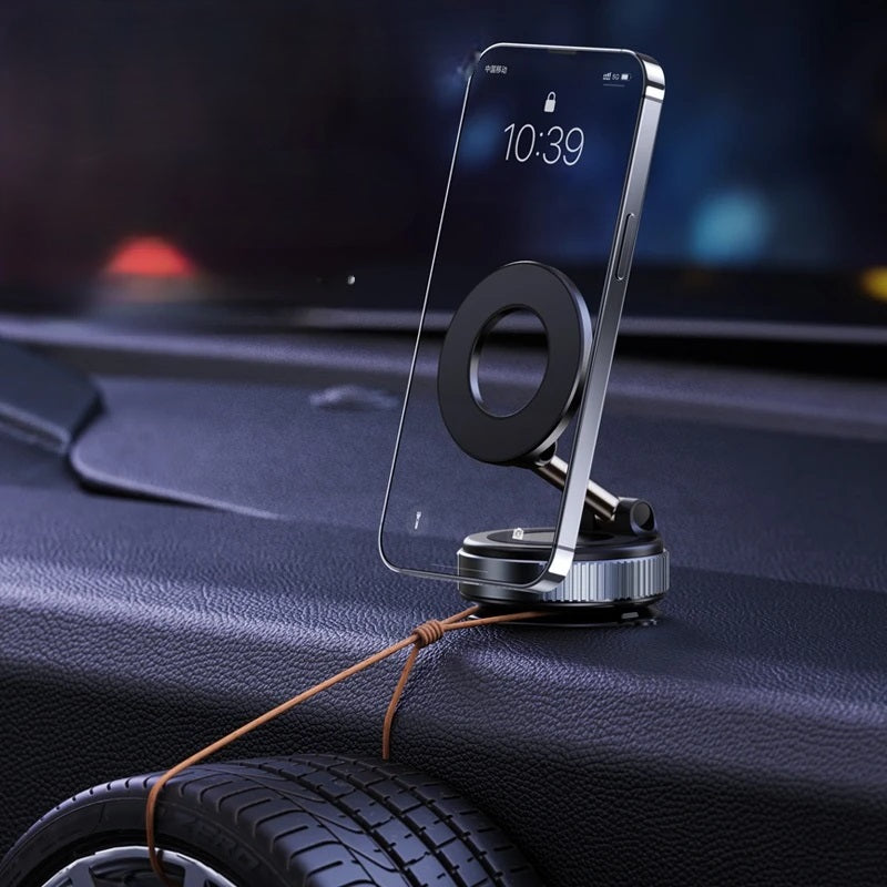 Rotating Magnetic Car Phone Holder – 360° Strong Magnetic Suction Cup for Secure Navigation