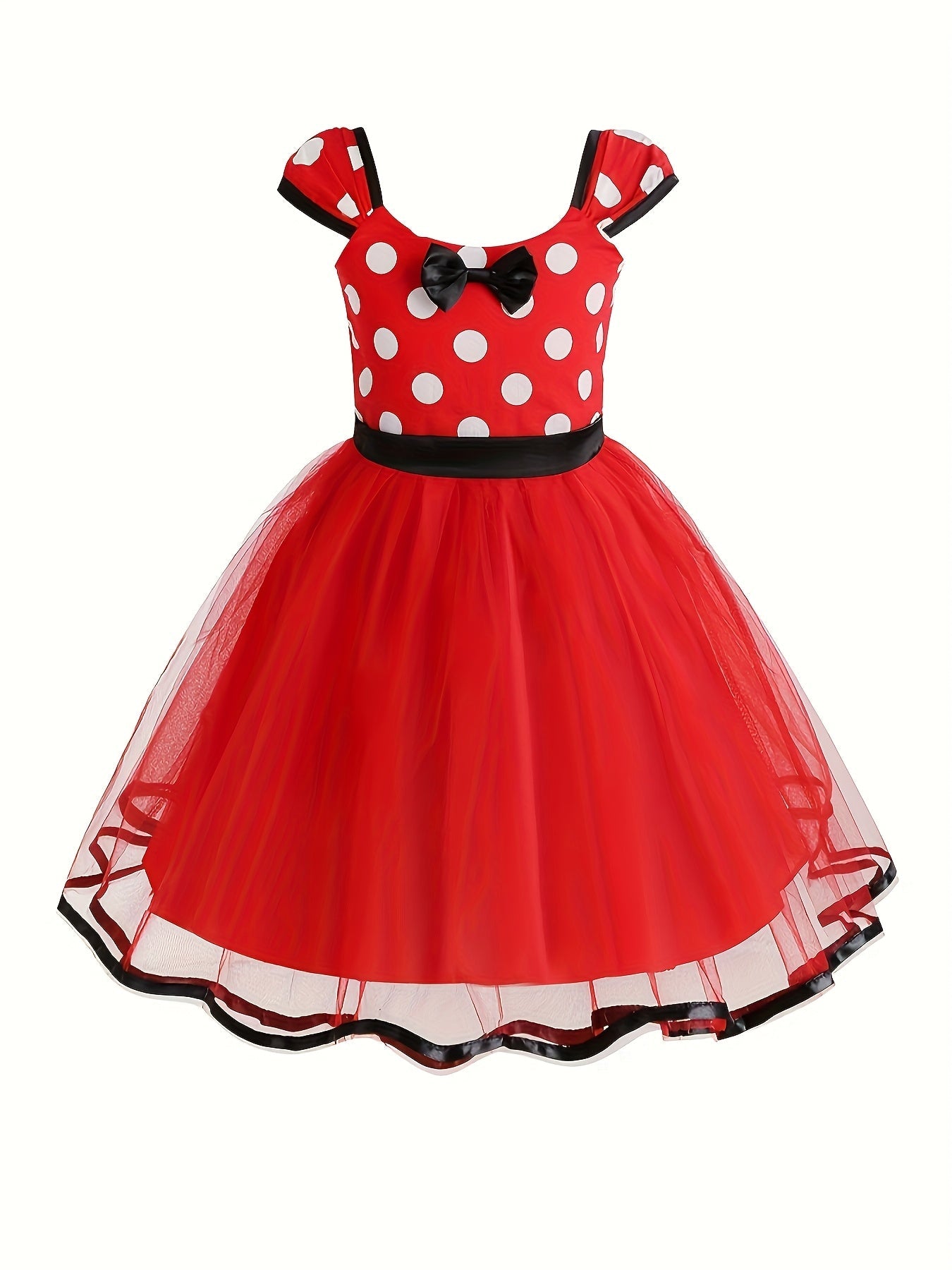 Girls Tulle Halloween Mouse Costume Dress | Polka Dot Mini