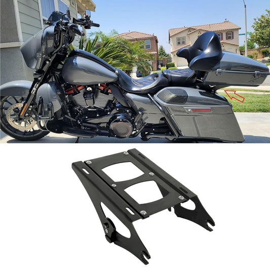 Two Up Tour Pack Mount Rack Bracket For Harley Touring Road King Glide