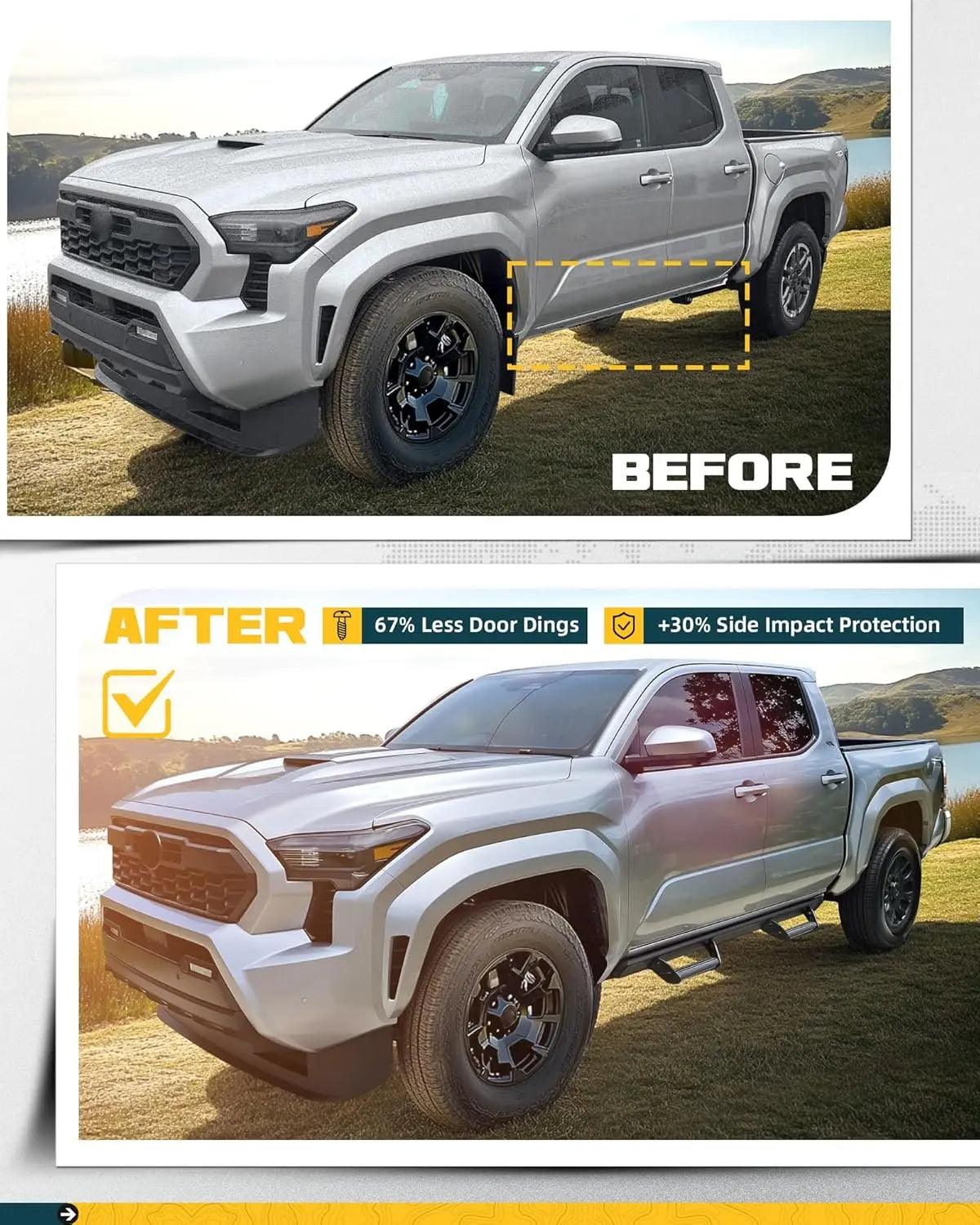 TRUMGETA 600 lbs Drop Down Running Boards for 2024 2025 Toyota Tacoma Double Cab & Hybrid