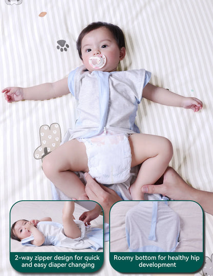 Babelio Baby Swaddle | Temp-Sensing & Detachable Sleeves