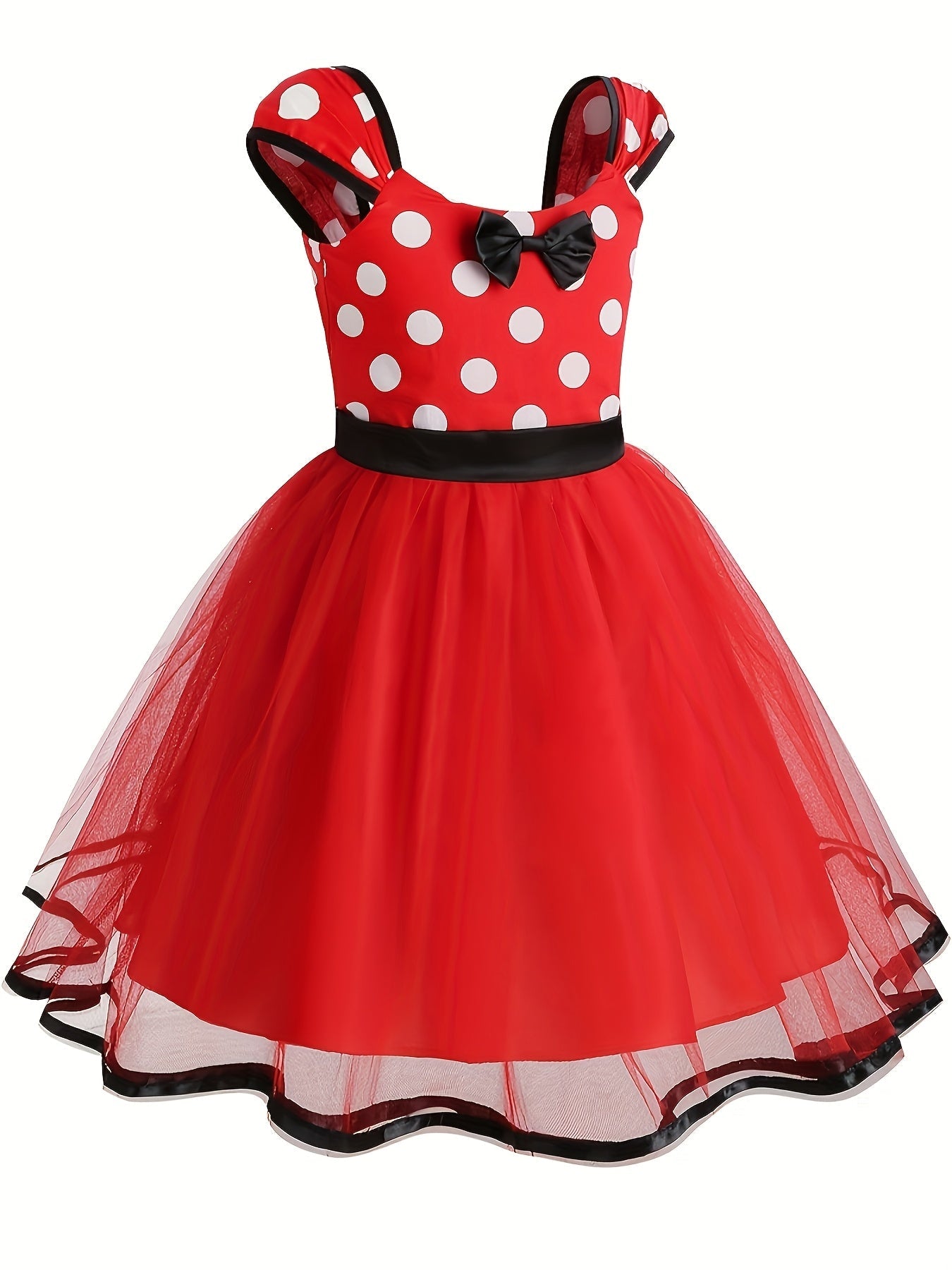Girls Tulle Halloween Mouse Costume Dress | Polka Dot Mini