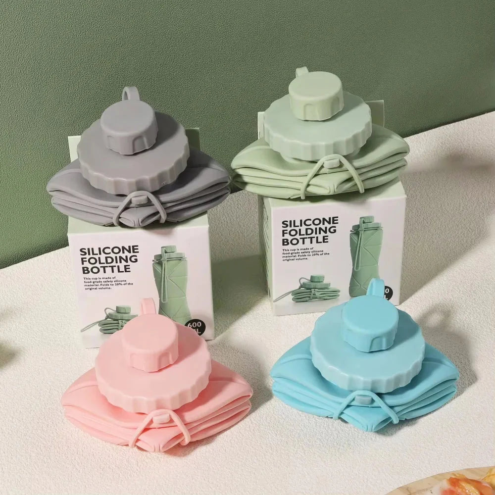 600ml Folding Silicone Water Bottle Built for Life on the Move