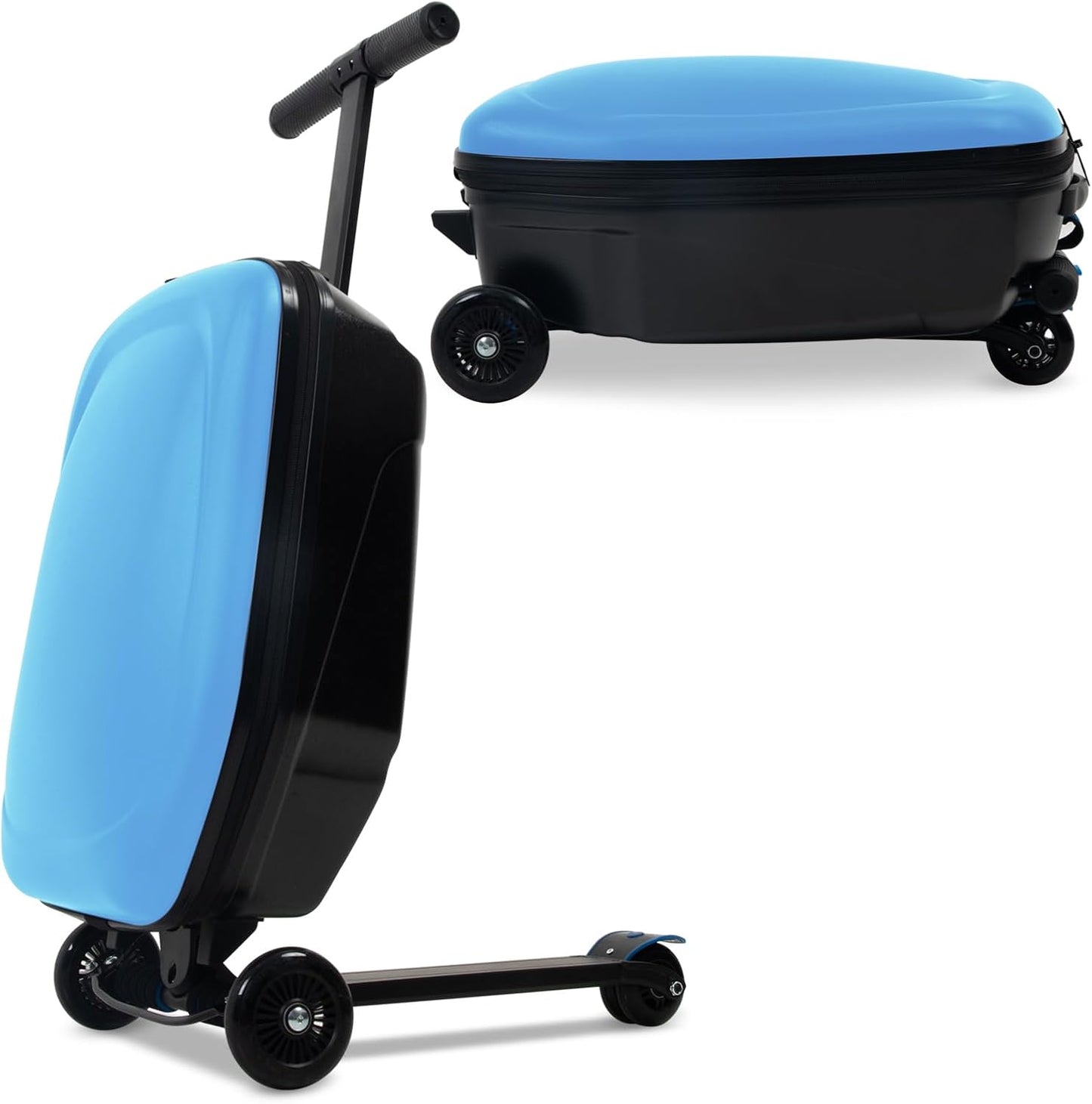 Scooter Suitcase - Rolling Luggage with Built-in Skateboard