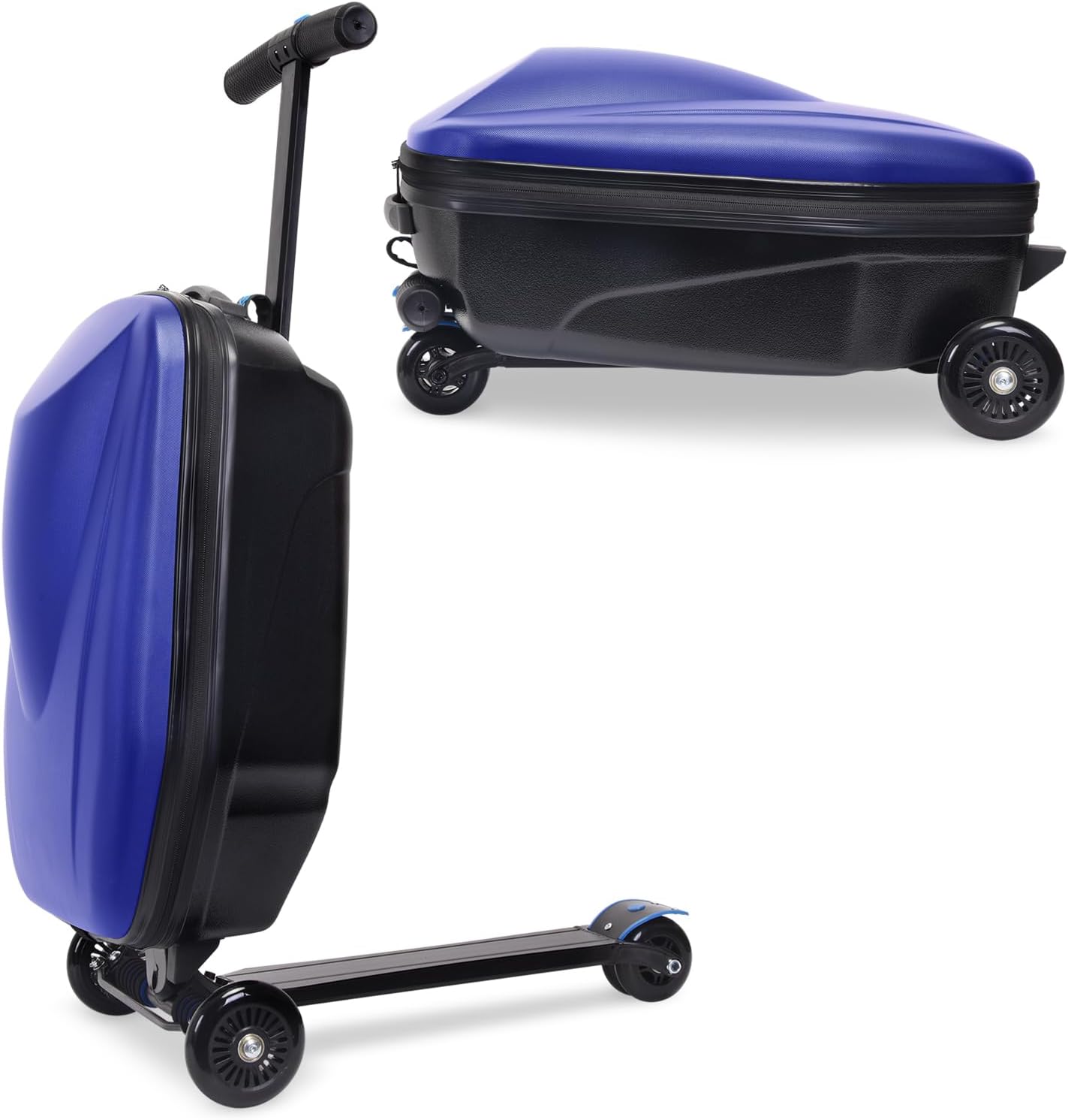 Scooter Suitcase - Rolling Luggage with Built-in Skateboard