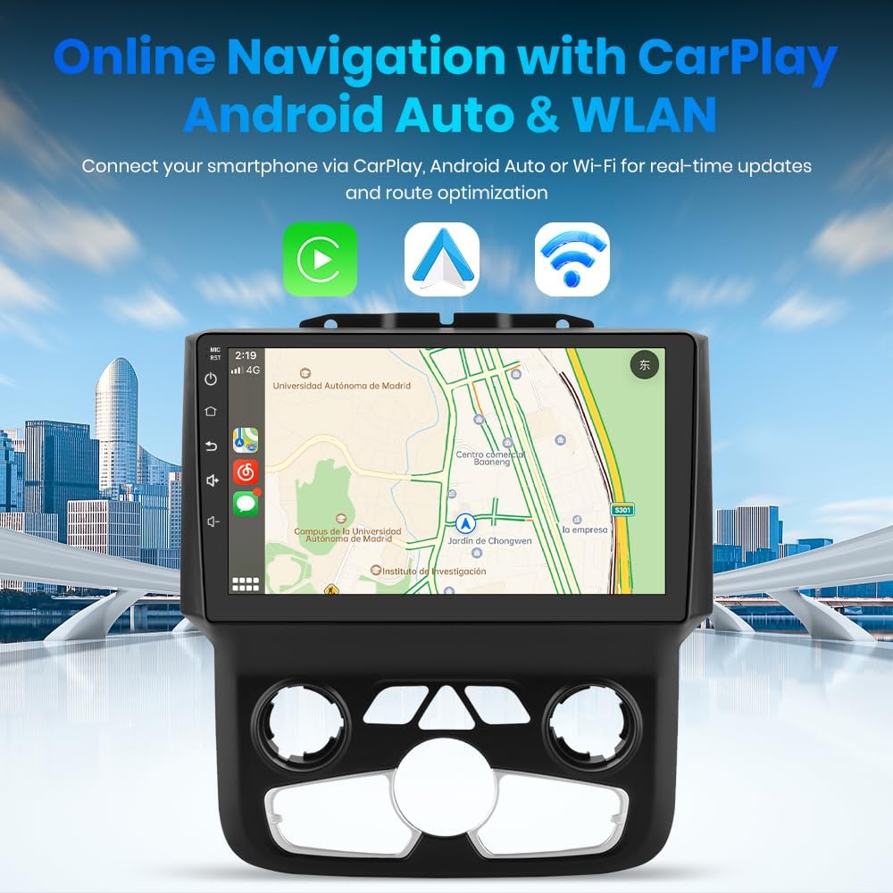 [2+64GB] Android 13 Car Stereo for Dodge Ram 1500 2500 3500 2013-2018