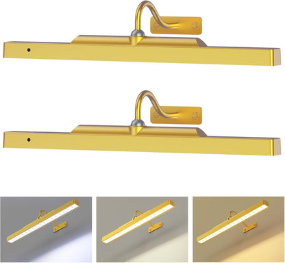 Cordless Picture Gallery Lights for Wall Artworks - Wireless Remote, 3 Modes Dimmable 5000mAh Rechargeable Battery