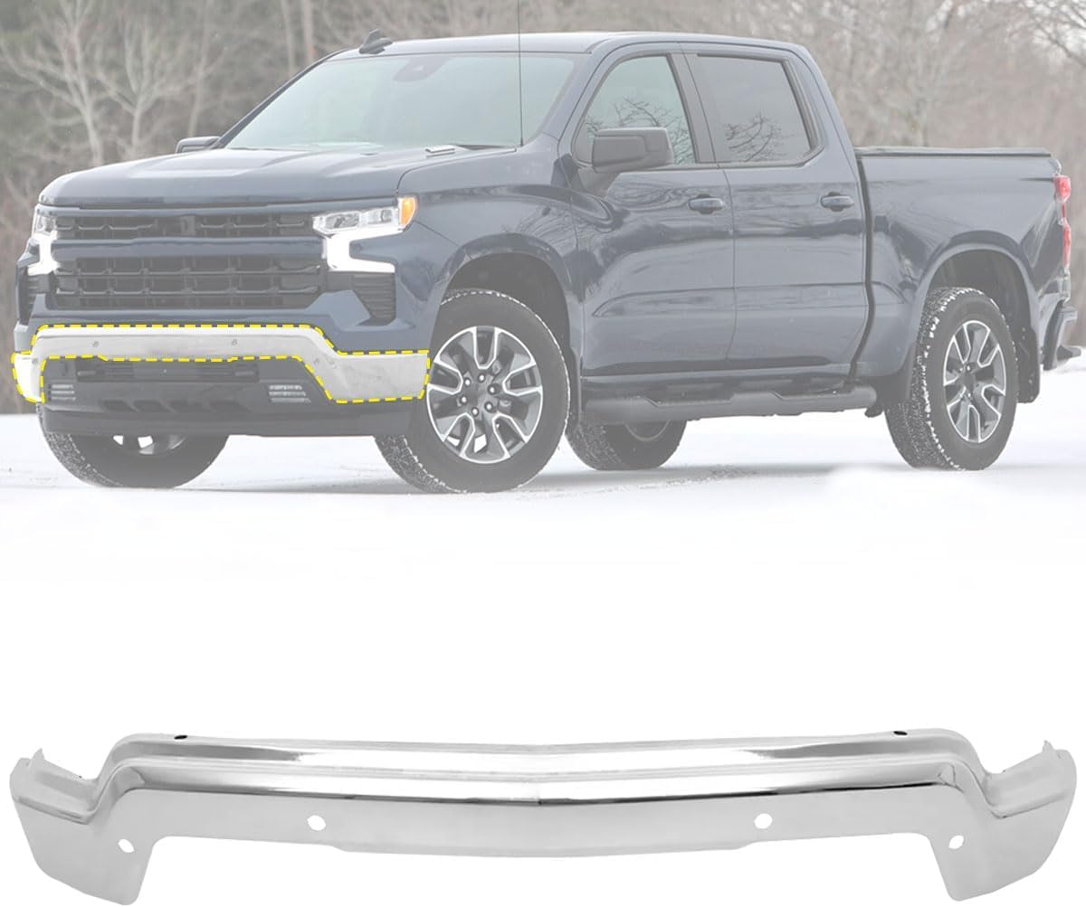 Front Bumper Face Bar Compatible with 2022 - 2024 Silverado 1500hd