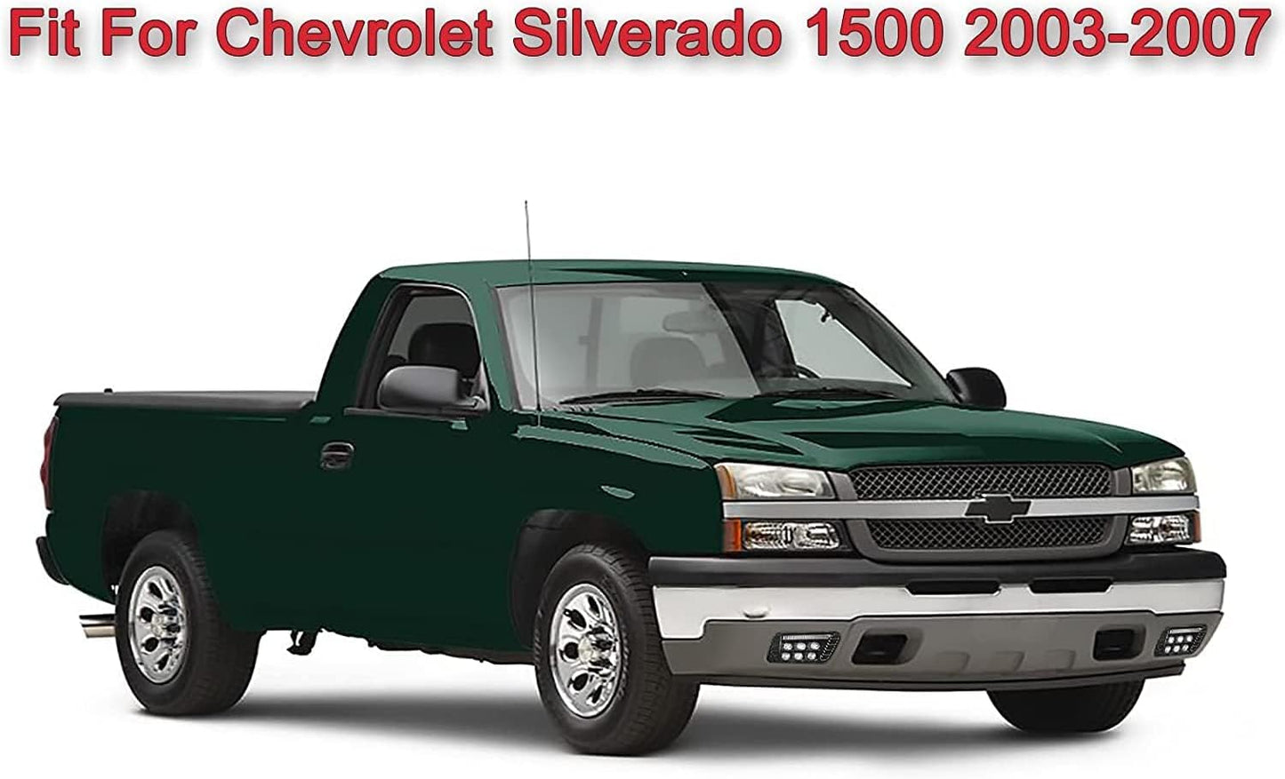 LED Fog Lights with Daytime Running Lamps Compatible with 2003-2007 Chevrolet Avalanche Silverado 1500/2500/3500 Classic