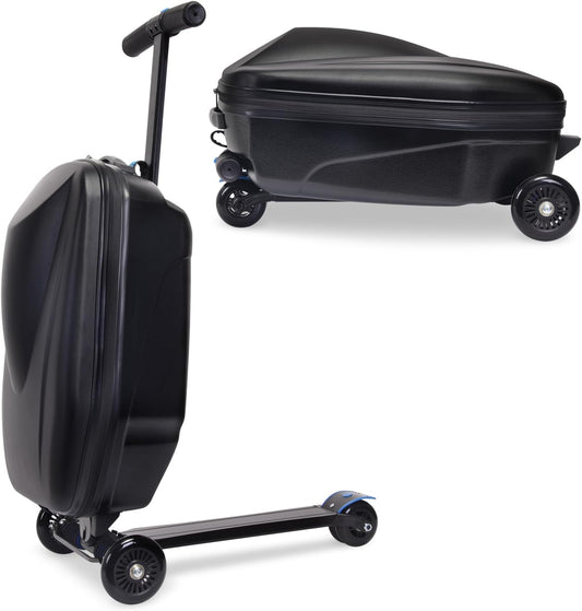 Scooter Suitcase - Rolling Luggage with Built-in Skateboard