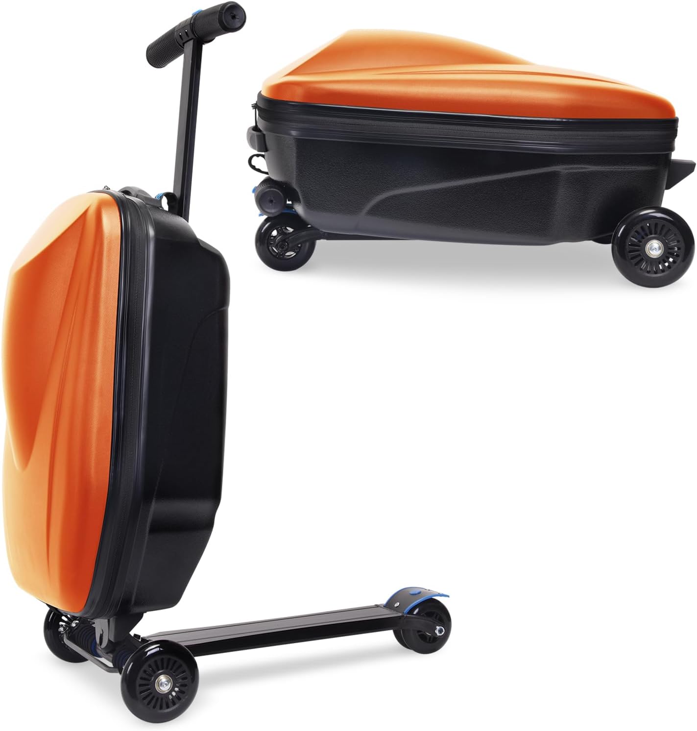 Scooter Suitcase - Rolling Luggage with Built-in Skateboard