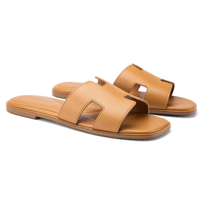 Flat Sandals with Cut Out Strap : Dressy Classic H-Band Flats Sandals