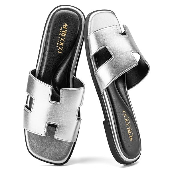 Flat Sandals with Cut Out Strap : Dressy Classic H-Band Flats Sandals