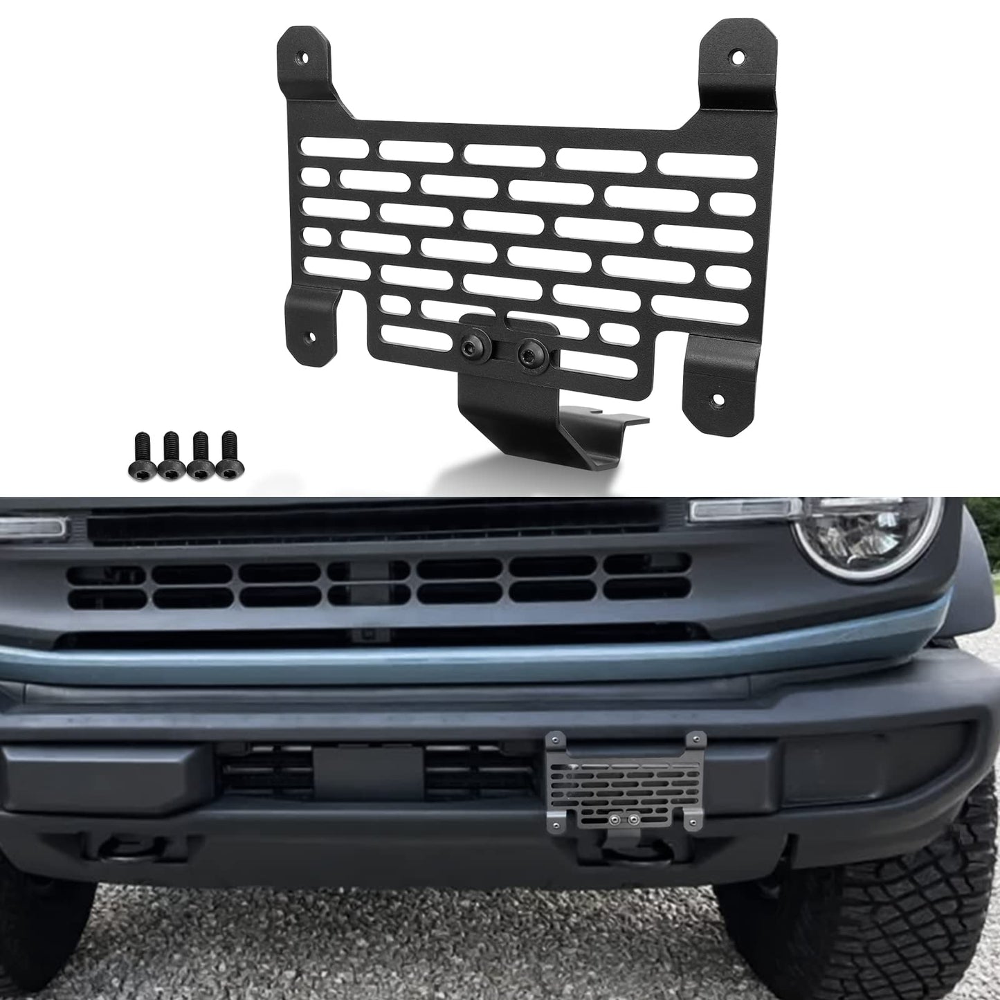 Front Plate Frame for Modular Steel Bumper Compatible with Bronco 2021-2024