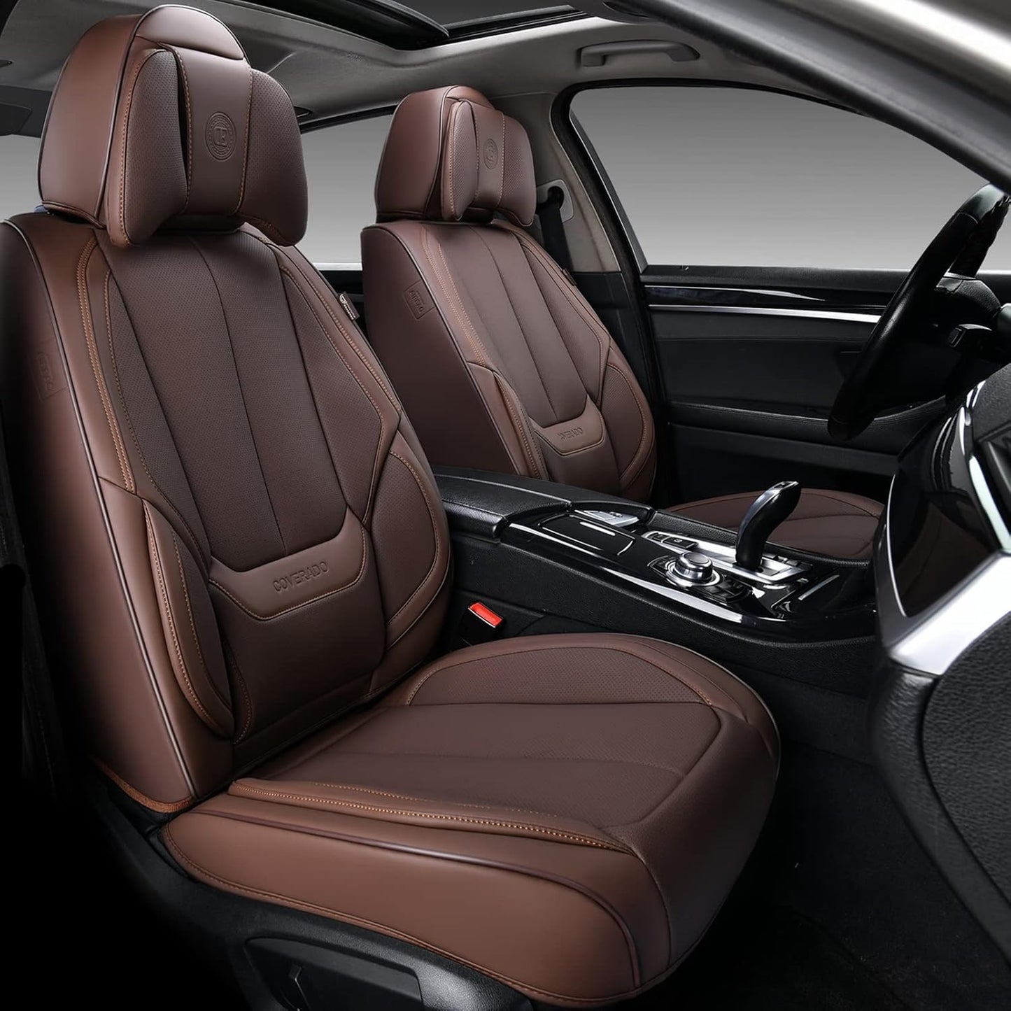 Waterproof Nappa Leather Carseat Cover Universal Fit for Most Cars