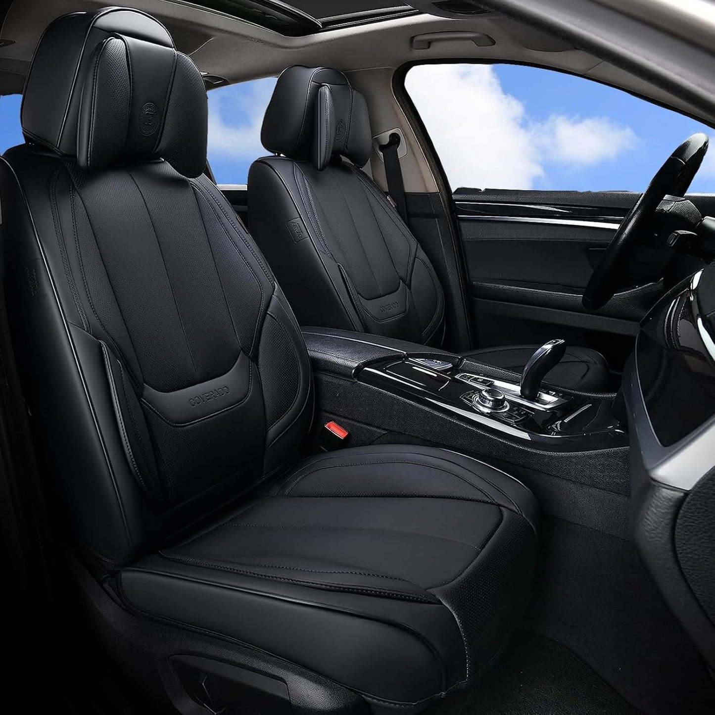 Waterproof Nappa Leather Carseat Cover Universal Fit for Most Cars