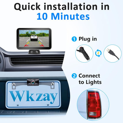﻿Wireless Backup Camera for Trucks - 7 Inch Monitor