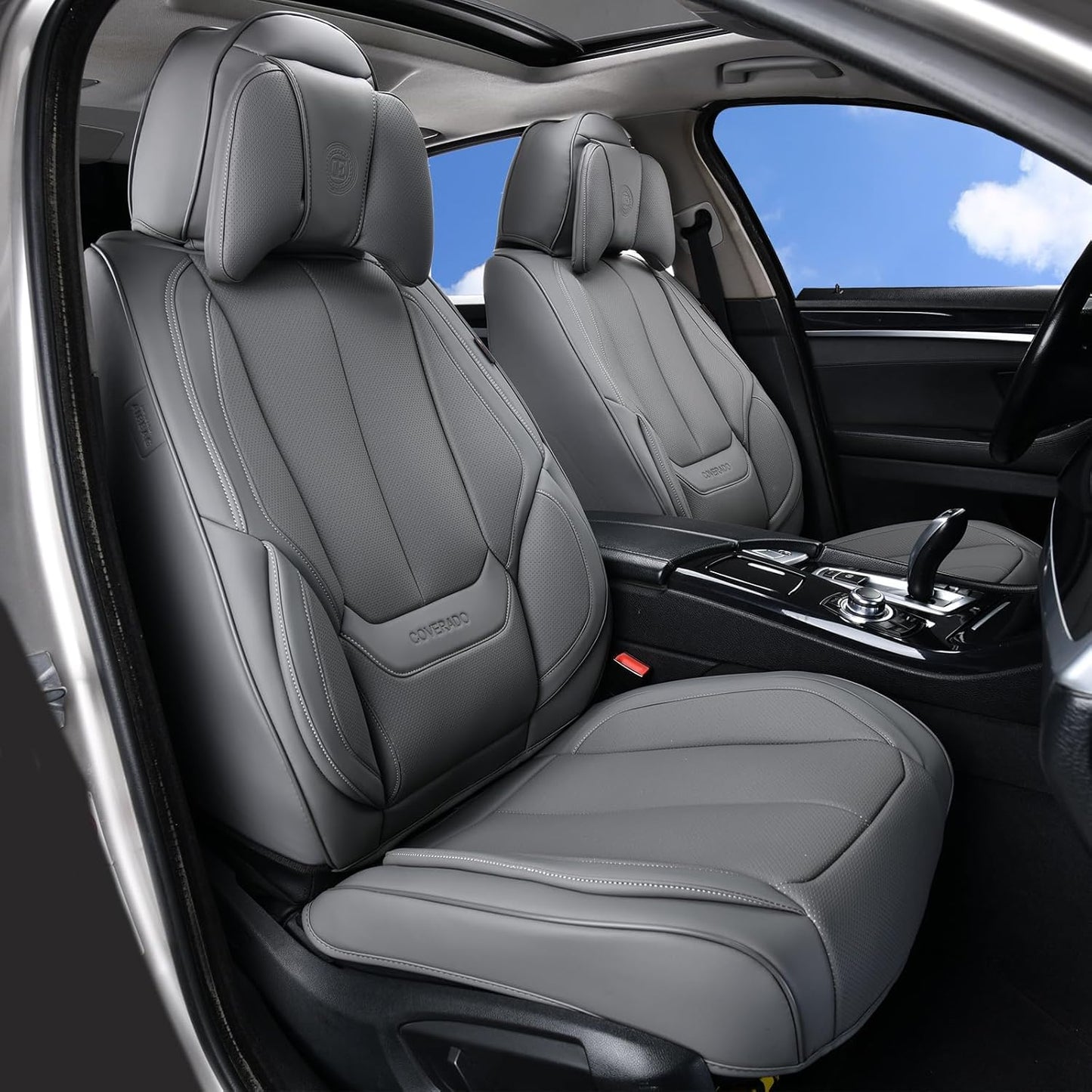 Waterproof Nappa Leather Carseat Cover Universal Fit for Most Cars