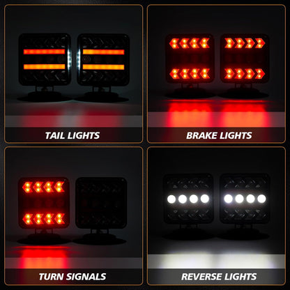 Wireless Trailer Lights Kit for Trucks, Boat, RV, Vehicle, Caravan