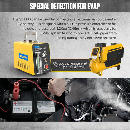 Smoke Machine Automotive Leak Detector - Evap Vacuum Smoke Diagnostic Tester