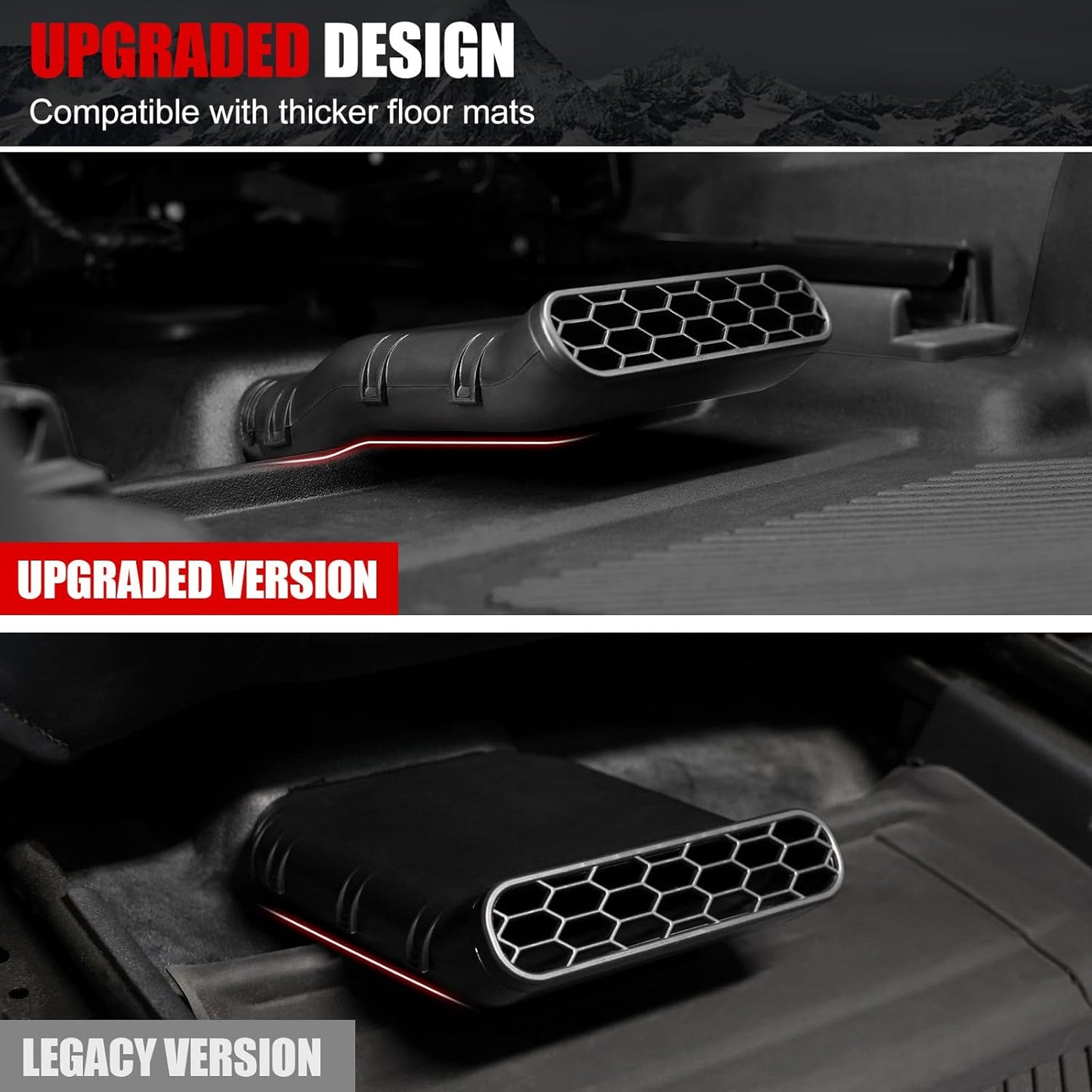 Under Seat Vent Deflectors Upgraded for Ford Bronco 4-Door 2021-2025