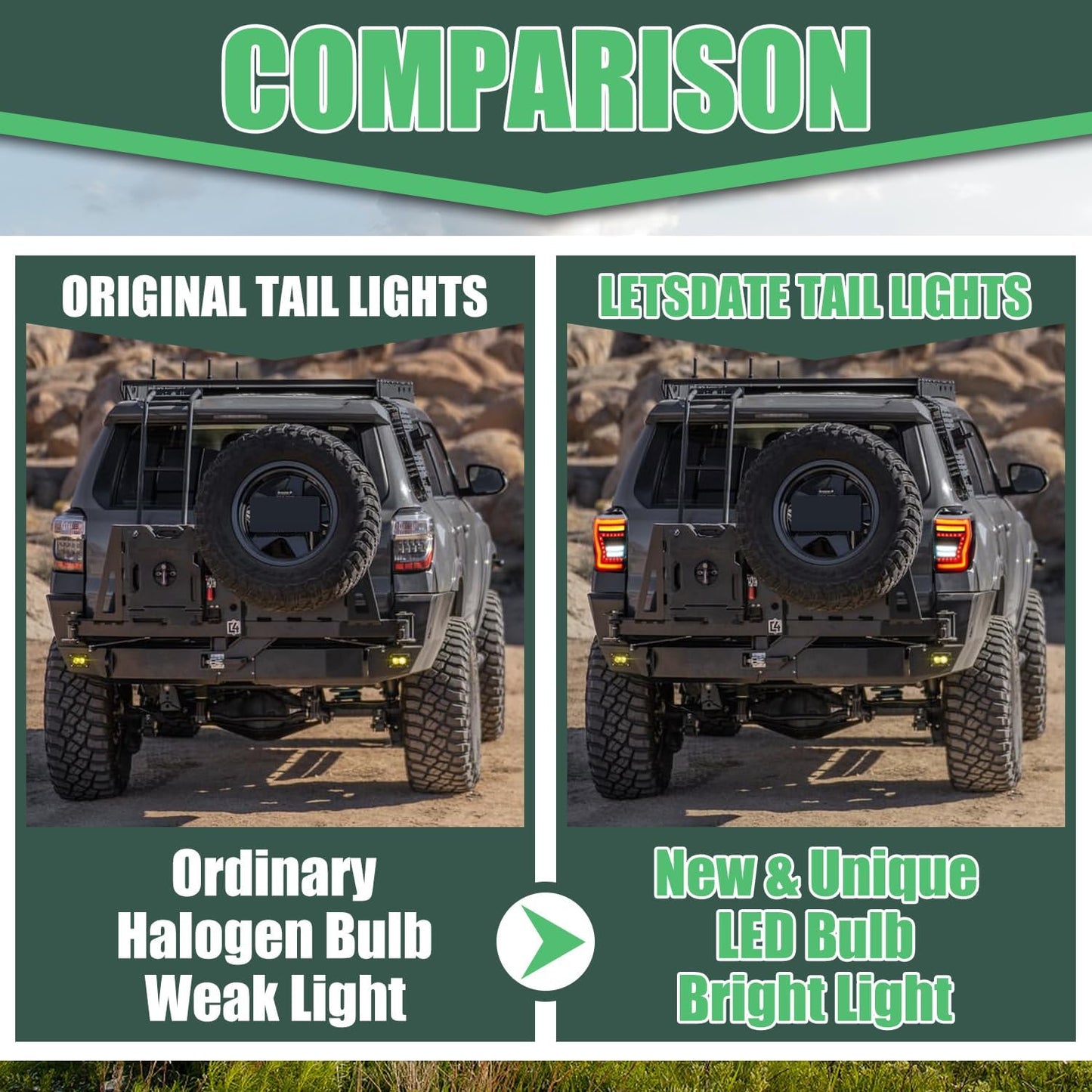 Toyota 4Runner 2010-2024 LED Tail Lights Pair