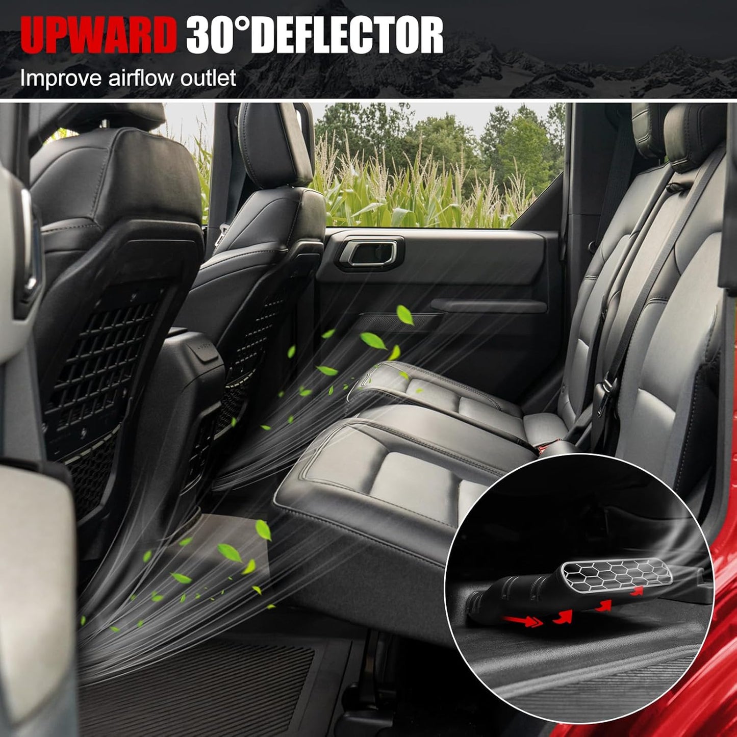 Under Seat Vent Deflectors Upgraded for Ford Bronco 4-Door 2021-2025