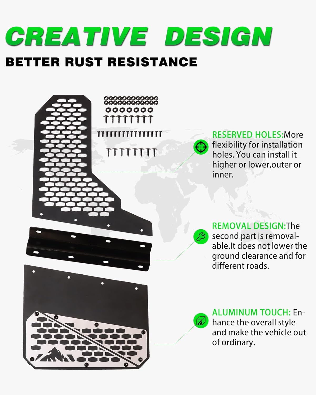 2 Pcs Truck Mud Flaps Fit for Ford F150 F250 F350 F450