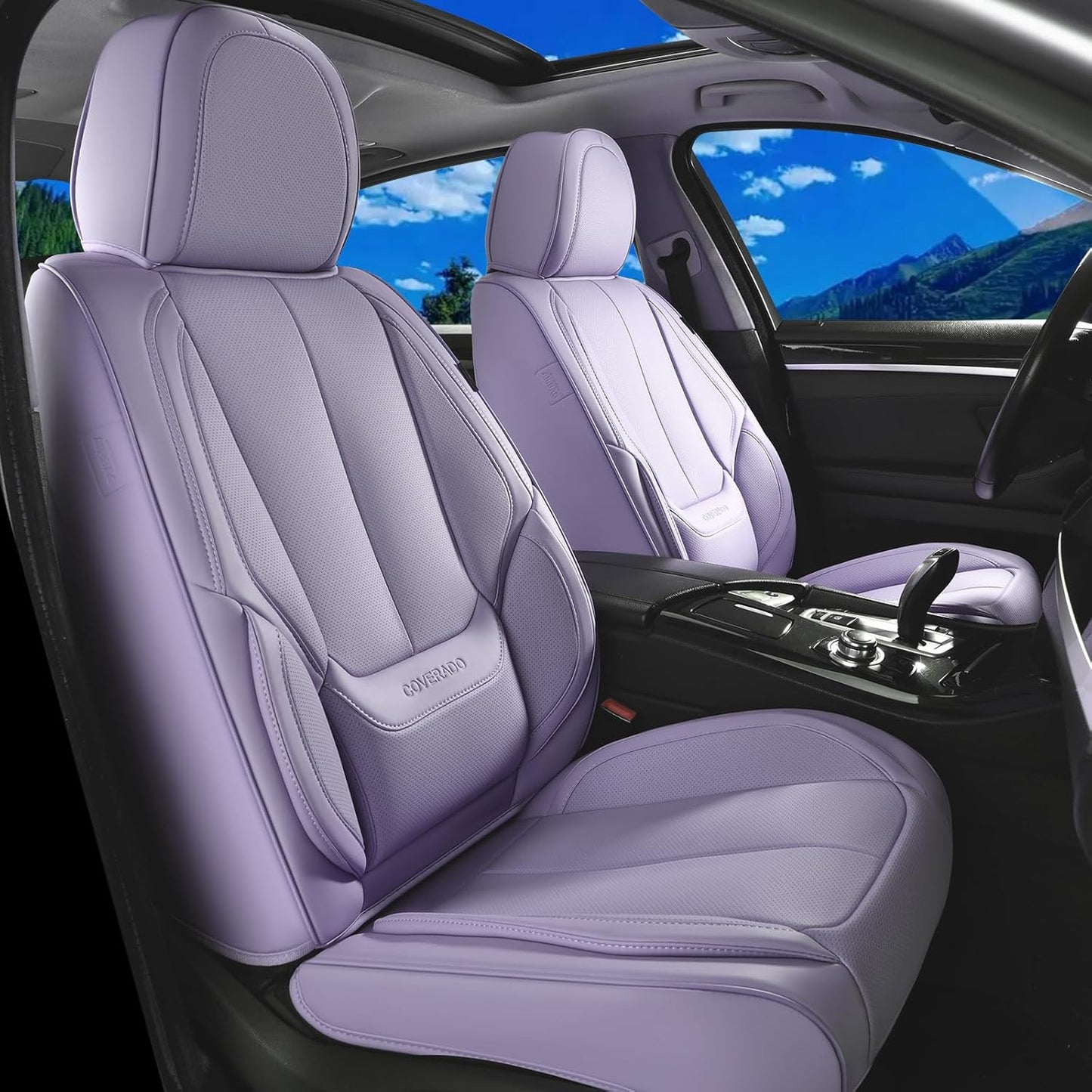 Waterproof Nappa Leather Carseat Cover Universal Fit for Most Cars