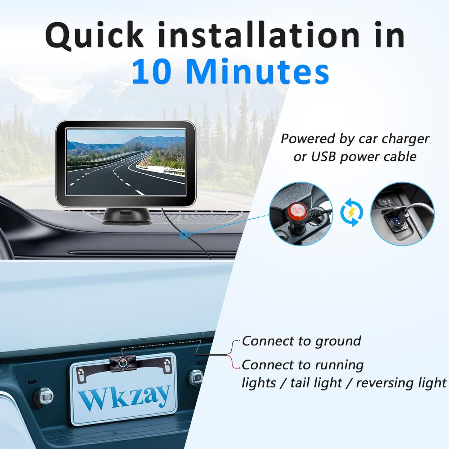 7-Inch Wireless Backup Camera for Truck ,Pickup, Trailer, Cars