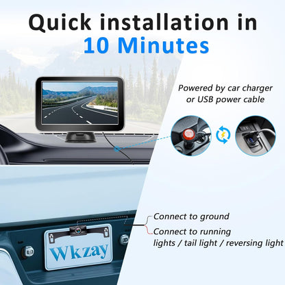 7-Inch Wireless Backup Camera for Truck ,Pickup, Trailer, Cars