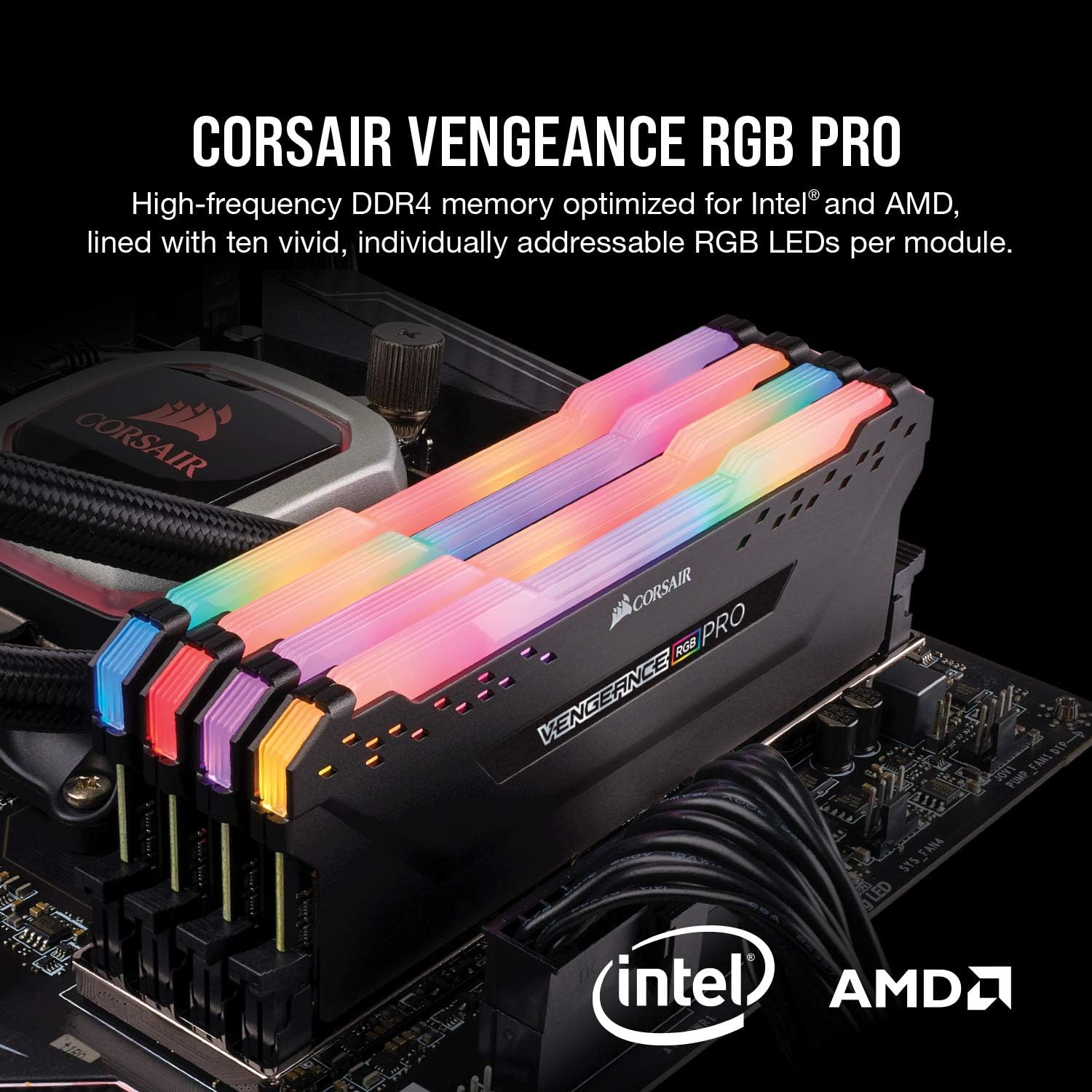 Corsair Vengeance RAM RGB Pro DDR4 16GB 32GB 64GB Desktop Memory