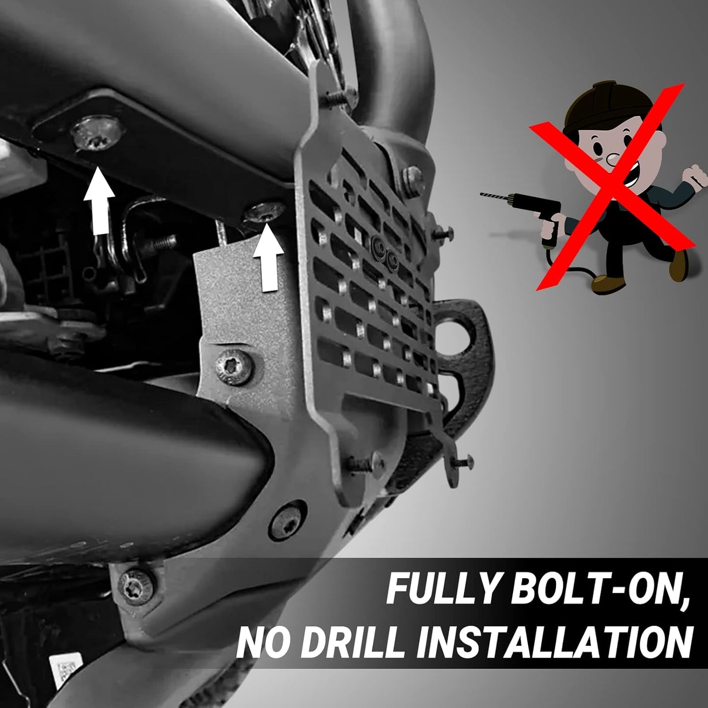 Front Plate Frame for Modular Steel Bumper Compatible with Bronco 2021-2024