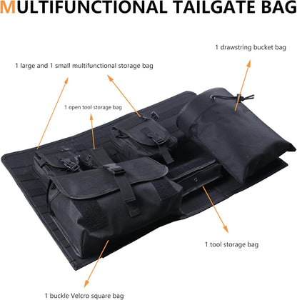 7Pcs Black Tailgate Storage Bag for 2021-2025 Ford Bronco 2/4 Door