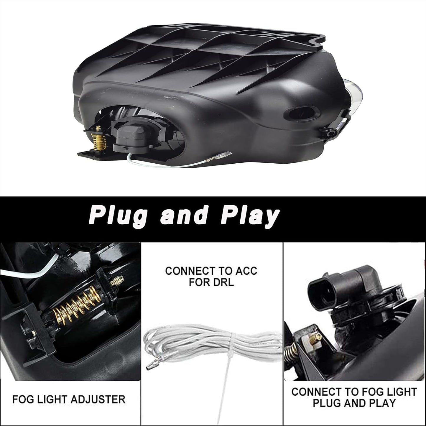 LED Fog Lights with Daytime Running Lamps Compatible with 2003-2007 Chevrolet Avalanche Silverado 1500/2500/3500 Classic